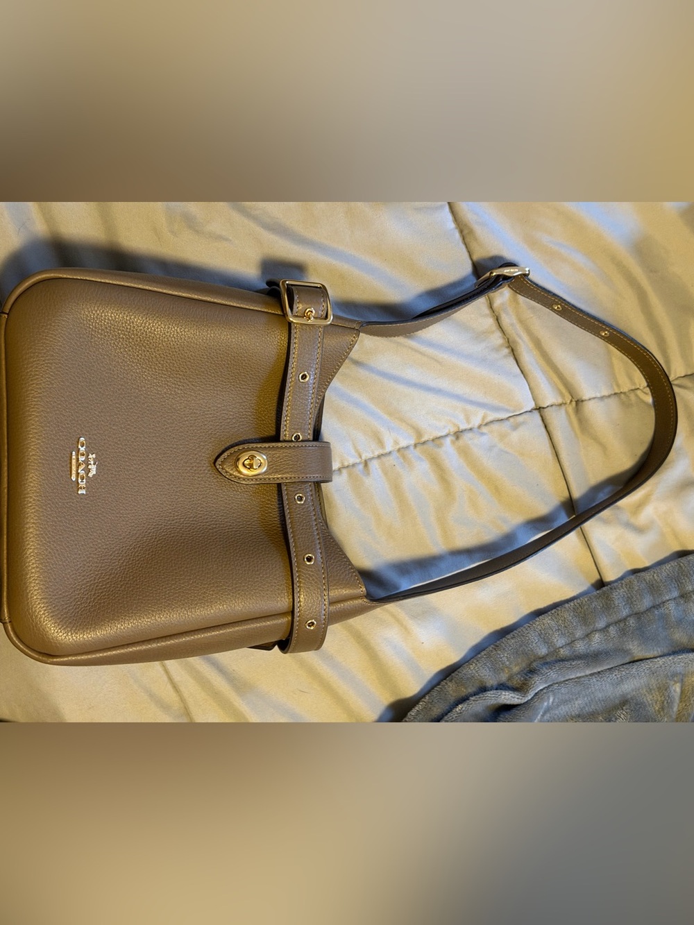 Coach Hadley Hobo Bag – Dark Stone – NWOT ✨